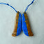 Natural Lapis Lazuli and Boulder Opal Glued Drilled Earrings Pair 40x14x4mm,7.6g - MyGemGarden