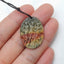 New design Multi-Color Picasso jasper Carved 3 women Oval Gemstone Pendant Bead, 27x20x3mm, 2.7g - MyGemGarden