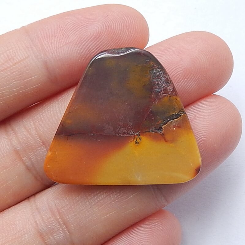 Natural Mookaite Jasper Gemstone Cabochon, 28x25x5mm, 5.4g - MyGemGarden