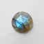 Natural Labradorite 14mm round cabochon, 14x14x5mm, 1.67g - MyGemGarden