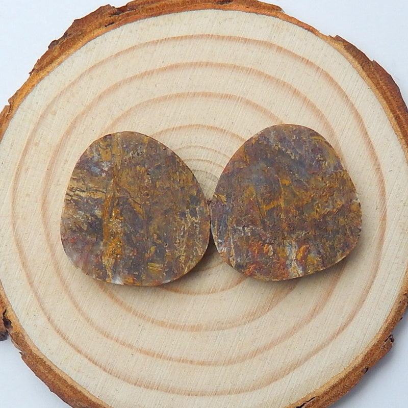 Natural Pieterisite Gemstone Cabochon pair, 22x21x5mm, 7.5g - MyGemGarden