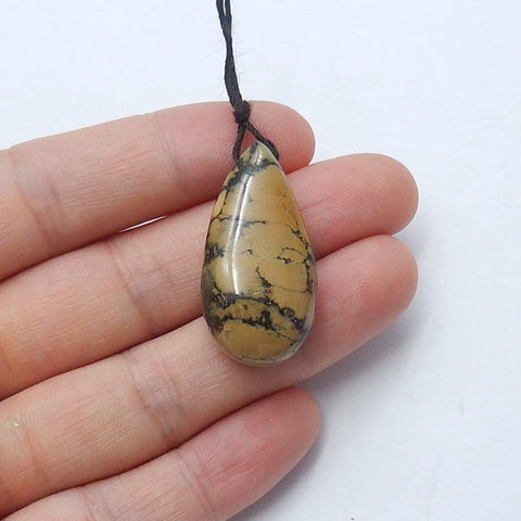Natural Turquoise Drilled Teardrop Pendant Bead, stone for jewelry making, 30x16x11mm, 7.8g - MyGemGarden