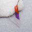 Intarsia of Red Agate, Amethyst, Rose Quartz and White Quartz Pendant Bead 54x34x5mm, 6.8g